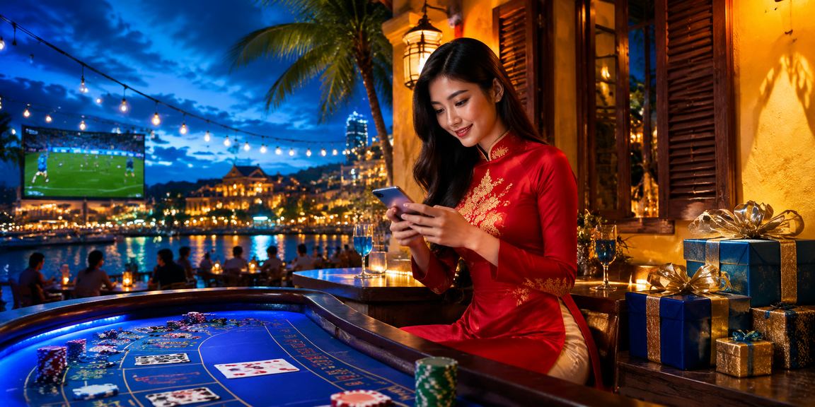 Người phụ nữ mặc áo dài tại Hội An, biểu tượng văn hóa Việt Nam gắn với trải nghiệm casino trực tuyến tinh tế